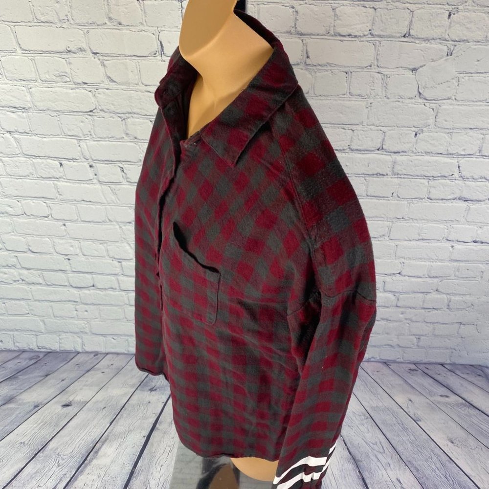 Forever 21 Button Down Plaid Pocket Shirt Top #87 - Picture 3 of 6